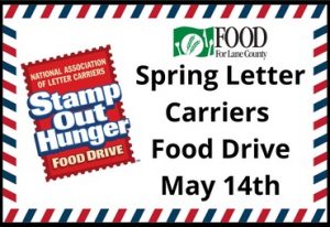 spring letter carriers food drive may 14th