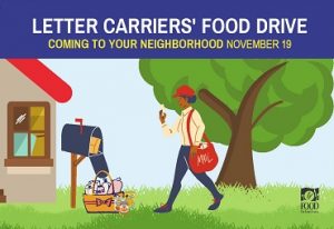 letter carriers food drive coming to your neighborhood november 19