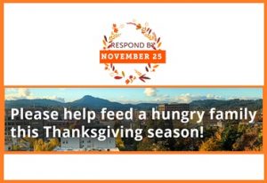 please help feed a hungry family this Thanksgiving season!