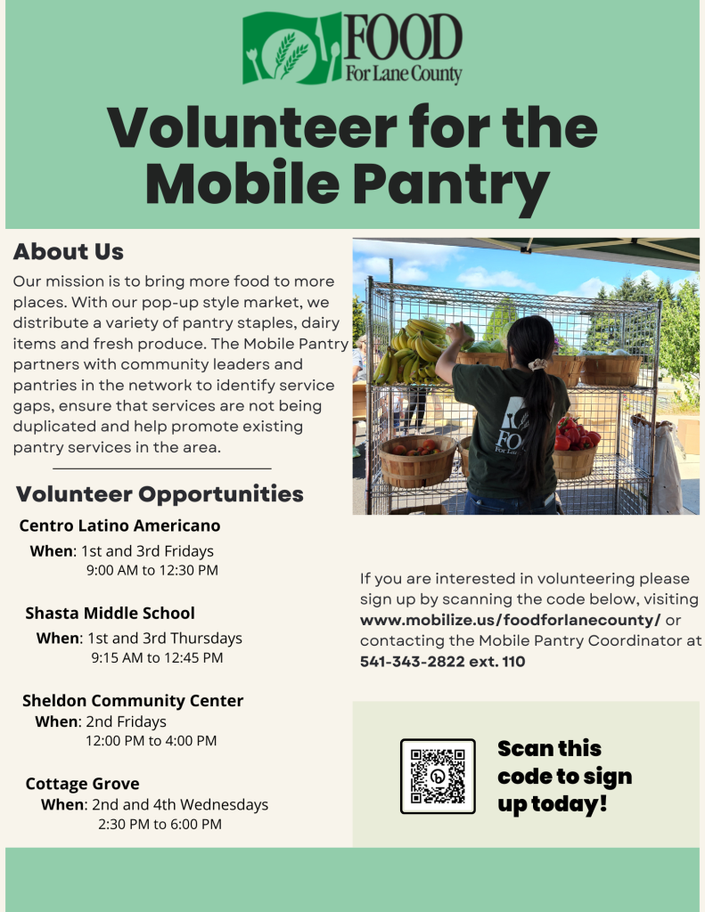 Mobile Food Pantry - FOOD For Lane County