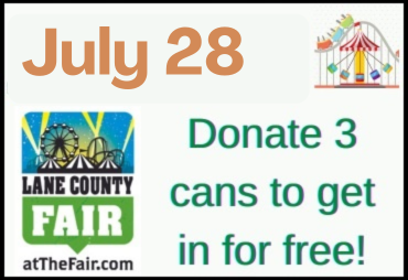 july 28 donate 3 cans to get in for free!